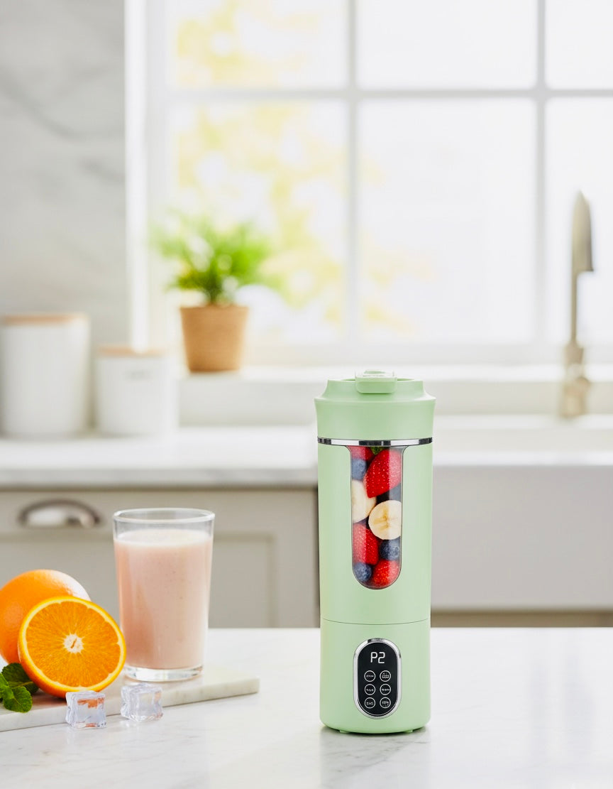 HS-889 Elite Portable Blender - 530ml High-Power Ice Crushing Juicer Cup - USB Rechargeable & BPA-Free Smoothie Maker for Gym, Office & Travel" 🥤❄️